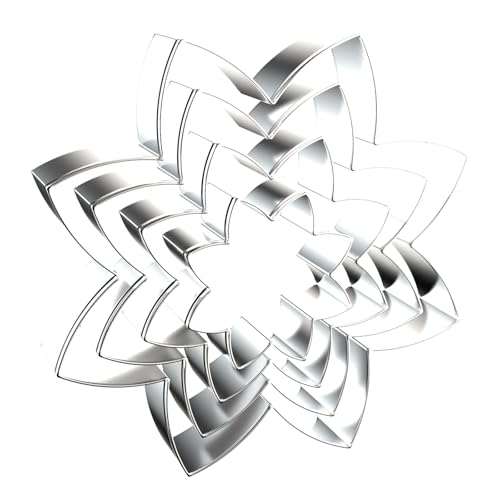 Sunflower Cookie Cutter Set - 5 inch, 4 inch, 3 inch, 2 inch - 4 Piece Mother’s Day Flowers Cookie Cutters Shapes Molds - Stainless Steel - color: Sunflower