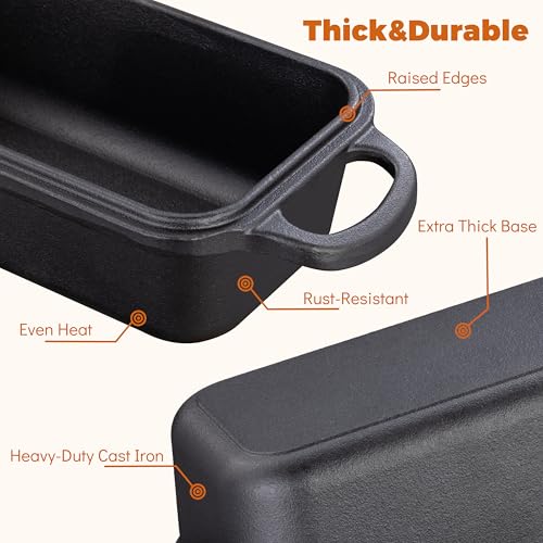 GRMImosa Cast Iron Loaf Pan with Lid, 9x5 Inch Sourdough Baking Pan - size: 9x5 Inch