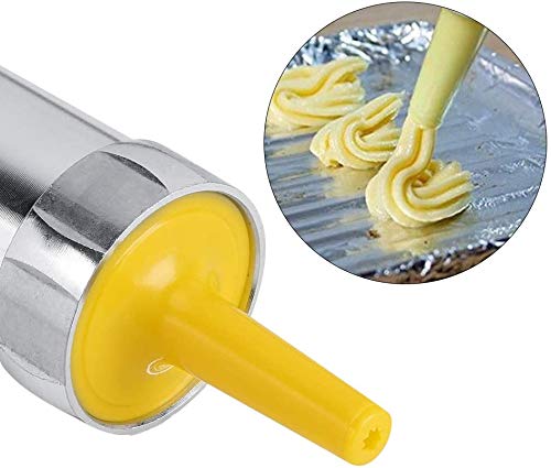 GOTOTOP Cookie Press Kit Biscuit Maker Machine Making Cake Decorating Tools Kitchen Baking with 4 Nozzles and 20 Mold