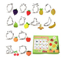 12 Pcs Fruit Cookie Cutters, Apple, Banana, Orange, Peach, Pear, Pineapple, Strawberry, Lemon, Grape, Cherry Stainless Steel Cookie Cutters for Baking (Fruit) - color: Fruit