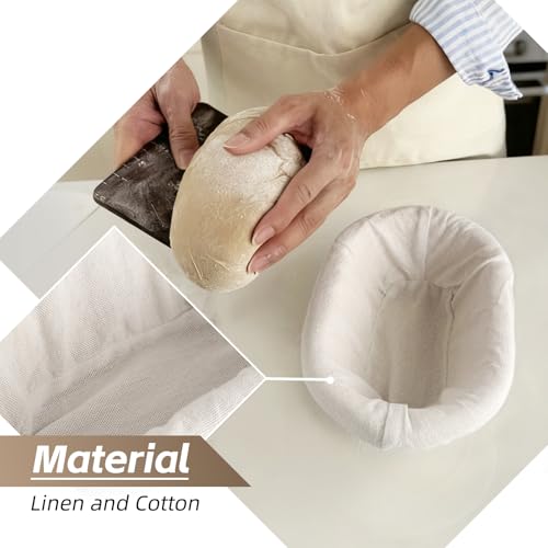 6 Pack Bread Proofing Basket Covers Liners fit 8in Oval - size: 8inch Oval