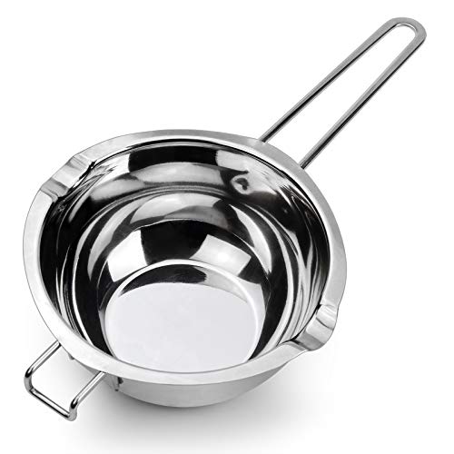 1000ML Double Boiler Pot Stainless Steel chocolate melting pot - color: Silver Handle, size: 1000ML