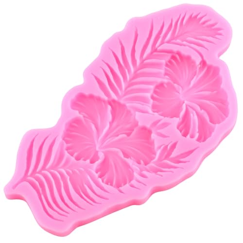 3D Flower Fondant Molds Hibiscus Flower Silicone Mold Set Of 2 - color: Style Q