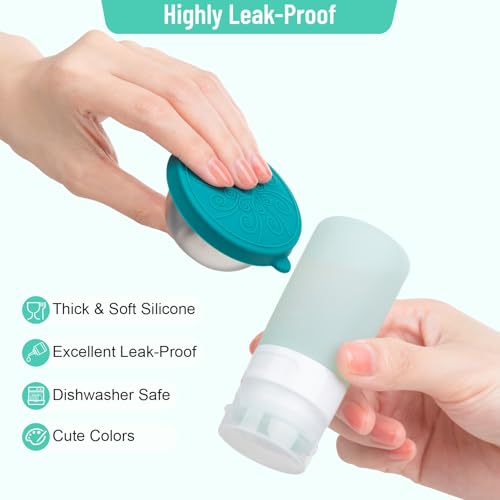 MICEBAY 8-Pack Salad Dressing Container, Leakproof Squeeze Bottles - color: Mint