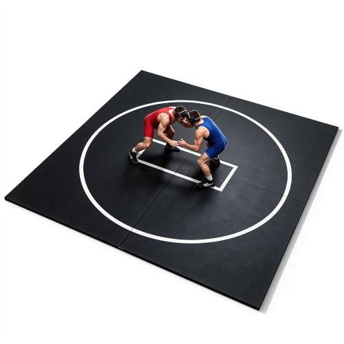 10' x 10' Foldable Wrestling Mat, 1.2" XPE Foam for BJJ Jiu Jitsu