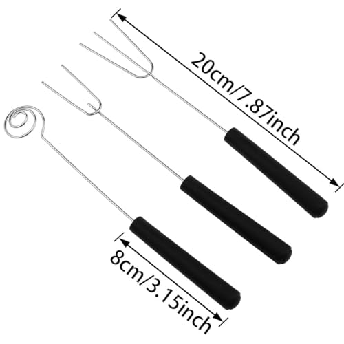 AYLIFU 2 PCS Drawing Decorating Spoon Set 6 PCS Candy Dipping Tools Stainless Steel Chocolate Dipping Tool Set for Decorating Plates Cakes Coffee
