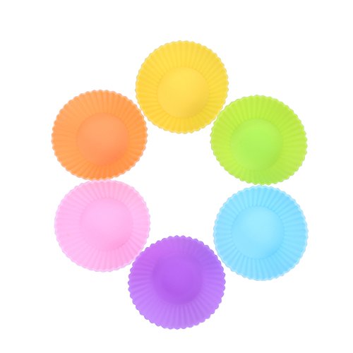 Mini Silicone Muffin Cups & Cupcake Liners 2 in, Round, 24 Count