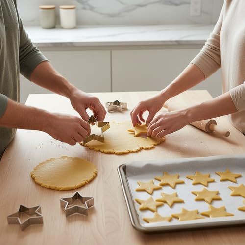 5 Pcs Star Shapes Molds, Star Cookie Cutter Set (5 Sizes)