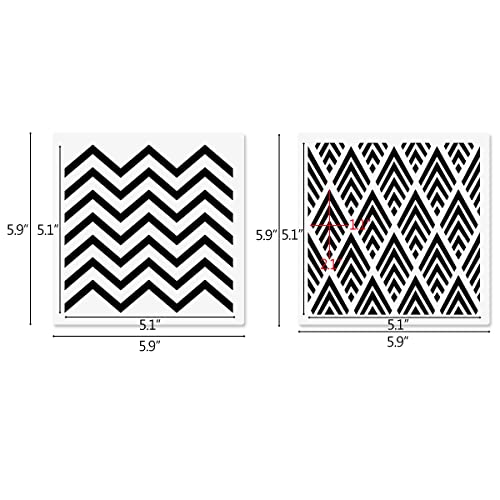 6x6in Cookie Stencils for Royal Icing Cookies Sugar Cookie, 16 Pcs Reusable Plastic Biscuit Cake Stencils with Checkered Buffalo Plaid Star Dots Shape for Airbrush Baking Craft Drawing DIY Art Decor - style: Line Style 1