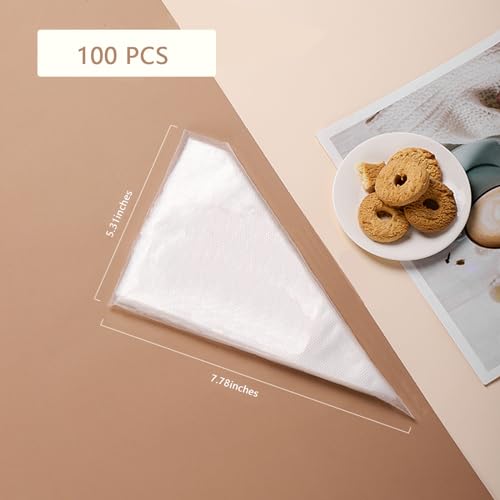 Disposable Small Piping Bags 8 inch 100pcs, Mini Piping Bags