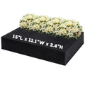 Prashent 3 Pcs Black Floral Foam Blocks for Artificial & Dried Flowers, Reusable & Water Resistant, Easy to Cut and Shape, Ideal for Home, Wedding, Events & DIY Crafts, 15”L x 11.1”W x 2.4”H - color: Black-3PCS-15"x 11.1"