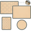 Koolstuffs Silicone Baking Mat Set of 4, Nonstick and Reusable - color: Gray, size: 4 Sheets