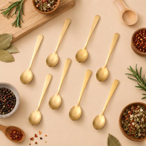 8pcs Coffee Spoon Tiny Spoons 3.5 Inch Mini Spoons for Spice Jars