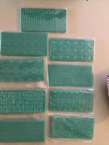 Plastic Embossed Icing Moulds Kits, Set of 12+6