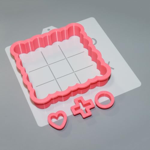 Cookie Cutter and Stencil Bundle Royal Icing Cookies Stencils Paint Your Own Biscuit Bakery Starter Kits Royal Icing Fondant Cutters Birthday Wedding Holiday Cookies Painting Coloring Pages Comb - style: Tic-tac-toe