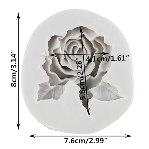 3D Rose Flower Fondant Molds Flower Silicone Mold - color: Style N