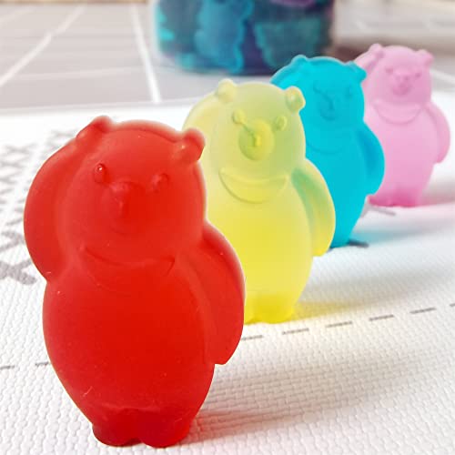 Gummy Bear Silicone Molds with Scraper - Perfect for Making Gummy Bears, Chocolates, Candies and Ice Cubes - color: Blue