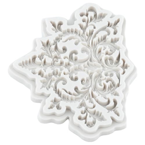 Baroque Curlicues Scroll Relief Lace Border Fondant Silicone Molds - color: Style W