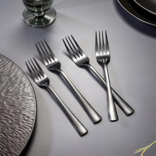 KINGSTONE Forks 4 Piece Black Dinner Forks Set, 18/10 Stainless Steel - color: Black, size: 4-Piece