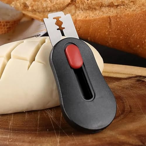 Premium Extractable & Magnetic Bread Lame Dough Scoring Tool, Sourdough Bread Lame Slashing Tool, Bread Dough Cutter Slashing Razor Tool,5 Razor Blades, Dough Scoring Knife Upgraded (Black) - color: Black
