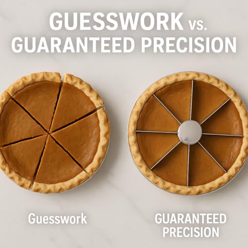 Mrs. Anderson’s Baking Pie Marker, Guideline, and Portion Divider, 8 Slice,Silver - style: Pie Marker