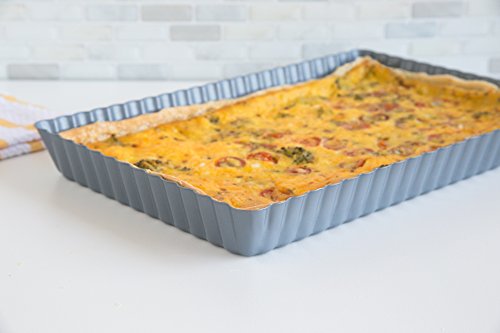 Fox Run Rectangular Loose Bottom Tart/Quiche Pan, Preferred Non-Stick, 11-Inch - style: 11-Inch Rectangular