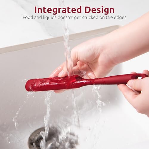 U-Taste Skinny Silicone Jar Spatula Scraper, 10in Sourdough Stir Stick, Red - color: Red, size: 9.72 in