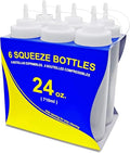 New Star Foodservice Plastic Squeeze Bottles, 24oz, 6 pk, Clear - color: Clear
