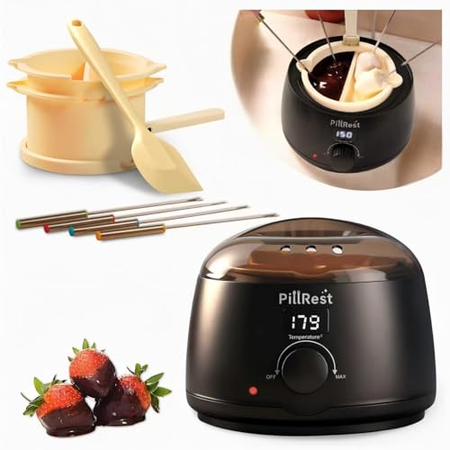 Chocolate Melting Pot, Electric Fondue Pot Set for Candy Melts & Cake Pops - color: Black