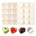 Heart Shaped Silicone Mold 2 Pack, 24 Cavity Mini Egg Bite and Baking Mold