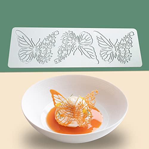 Hollow Leaf Silicone Mold Chocolate Candy 3D Hollow Leaf Candy Mold Food Cooking Meals Decorations Fondant Mold Polymer Clay Molds (Butteryfly L_11.24x3.6x0.12inch) - size: Butteryfly L_11.24x3.6x0.12inch