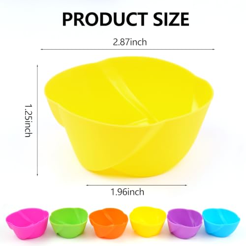 12 Pack Reusable Silicone Cupcake Liners Baking Cups Liners - color: Colored-Rose