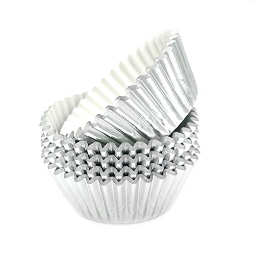 Standard Silver Foil Cupcake Liners Muffin Baking Cups for Party and More, 100-Count - color: Silver