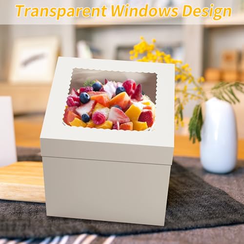 WINKIO Cake Boxes 10 inch, Cake Carrier Holder, Storage Transport Container - size: 10×10×10