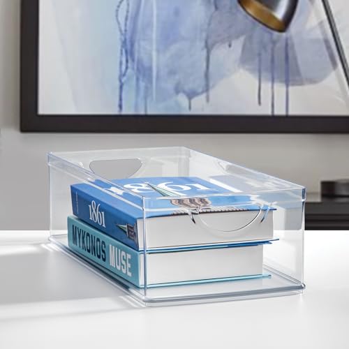 iDesign Stackable Clear Plastic Extra Long Storage Bin - style: Pack of 1