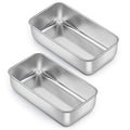 E-far Loaf Pan for Baking Bread, 9 x 5 Inch Stainless Steel Bread Pan, 2PCS - size: 9''x5''