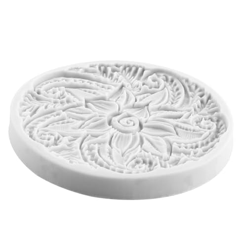 Lingzhi Embossed Flower Silicone Mold Embossing Mat Textured Fondant Mold - color: Style V