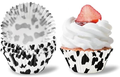 Cupcake Liners Baking Cups 100 Pack Standard Food Grade Paper Muffin Cups - color: Black