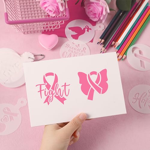 JULBEAR 36pcs Breast Cancer Awareness Cookie Stencils for Baking Party - style: Breast Cancer Style
