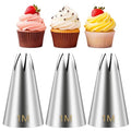 Suuker 1M Piping Tips Set, 3 Large Open Star Cake Decorating Tips - size: 3 Pieces