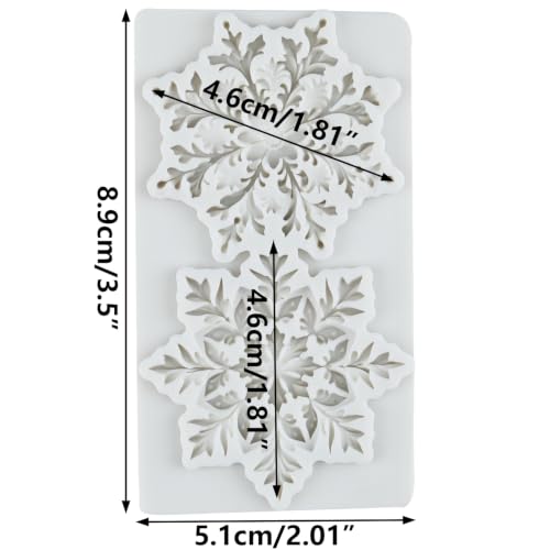 Christmas Snowflake Silicone Mold Snow Fondant Chocolate Mold - color: Style J