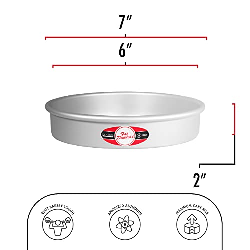 Fat Daddio's Anodized Aluminum Round Cake Pans, 2 Piece Set, 6 x 2 Inch - size: 6 x 2 Inch, Set of 2, style: Sets