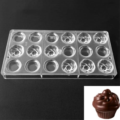Polycarbonate Chocolate Mold DIY Candy Mould Clear Hard Plastic Bakeware Pastry Tools (19390) - color: 19390