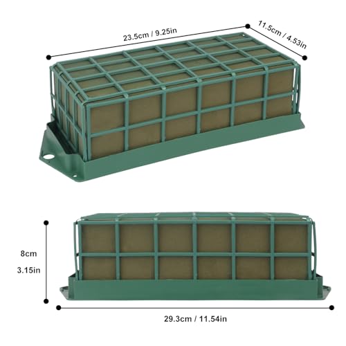 6 Pack Floral Foam Cage, Premium Floral Cage Foam Box for Fresh and Artificial Flowers – Perfect for Wedding, Home and Garden Decorations(11.8 x 4.7 x 3.15 inch) - size: 6 Pack 11.8 inch