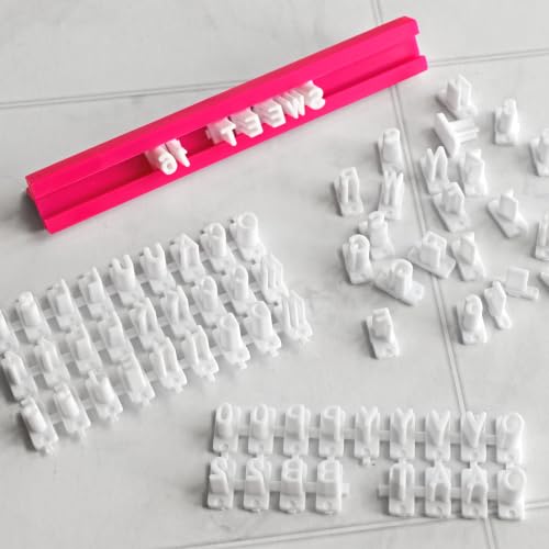 R&M Message Stamper Kit – Custom Cookie Embosser Set with Letters, Numbers, Symbols & Holder for Personalized Baking