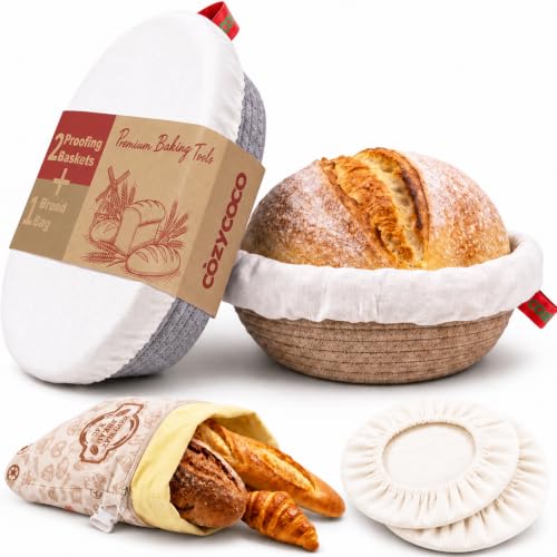 Sourdough Banneton Bread Proofing Basket with Beeswax Bag Set