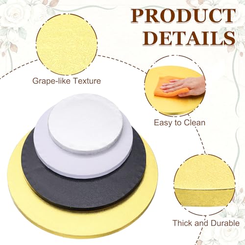 uxcell Cake Boards, 10 Inch Round Cake Drums, Gold Tone, 2 Pcs - color: Gold Tone, size: 10 Inch