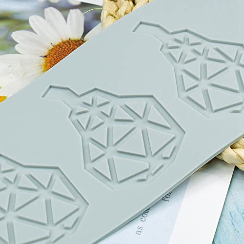 TUKE 3D Hollow Lace Fondant Molds Fruits Leaf Shape Lace Mat Party Cake Decoration Tool Cupcake Mat Silicone Molds for Polymer Clay Chocolate Baking Gummy Mould (Pear_9x3.52x0.12inch_J) - size: Pear_9x3.52x0.12inch_J
