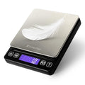 KitchenTour Digital Kitchen Gram Scale - 3000g/0.1g - High Accuracy Precision Food Scale with 9 Units(g/oz/ml/lb/lb:oz/gn/ozt/DWT/ct) - Meat Scale with Back-Lit LCD Display(Batteries Included) - size: 3000g/0.1g (Pack of 1)
