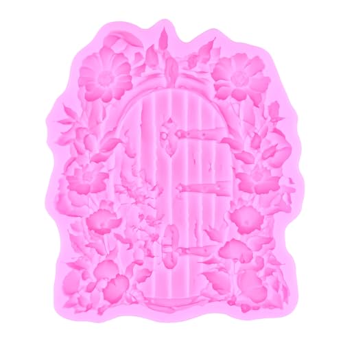 Fairy Garden Door Silicone Mold Wooden Door Fondant Mold - color: Style E